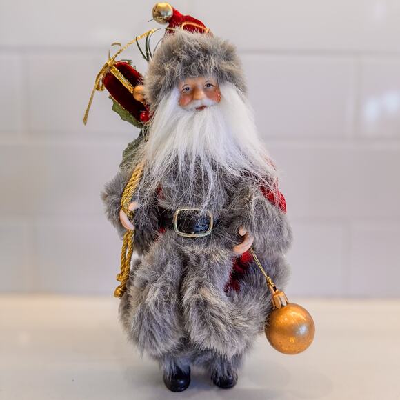Adorable Vintage Rustic Mountain Man Santa Claus Ornament/TableTop-Standing-10”H - Picture 6 of 8